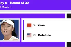 中国“金花”袁悦首进WTA1000赛16强图片
