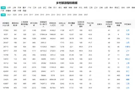 历年乡村旅游指标数据一览，多类数据全汇总图片