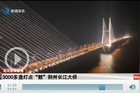 3000多盏灯点“靓”荆州长江大桥图片