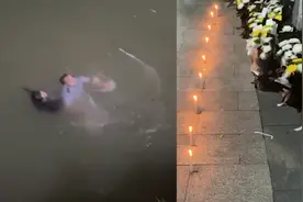 广西民警将落水者推到河岸后牺牲，群众自发献花悼念：英雄，一路走好视频封面