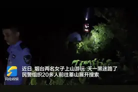 烟台两女子爬蓁山夜间迷路 公安民警联合公益救援队搜索救援图片