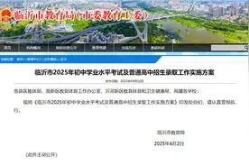 最新！2025年临沂中考、高中招录方案发布图片