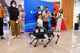 六足电子导盲犬、AI外骨骼康复机器人 多种科技助残产品亮相助残日图片