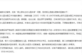颍上县回应“关停20多家无证私立幼儿园”图片