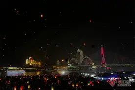【高清组图】西双版纳：澜沧江畔美若星河 万盏孔明灯祈福纳祥图片