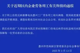 员工上满8小时班被倒扣3天工资？官方调查德赛电池图片