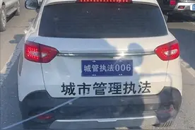 城管车挂“城管执法006”是否合规？城管回应：类似老头乐，不好挂牌图片