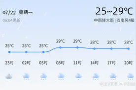 威海今日大暑中雨转大雨 市民出行需备雨具图片