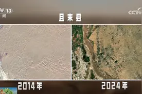 卫星云图看“绿进沙退”巨大变化，“爆改”沙漠书写“绿色传奇”图片
