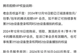 腾讯视频会员权益调整！网友吵翻：太不方便了图片
