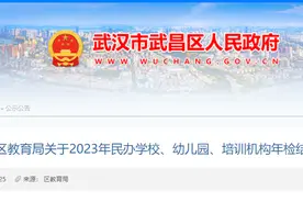 武昌区教育局发布2023民办学校、幼儿园、培训机构年检结果图片