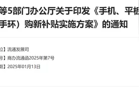 优惠来了！1月20日起，买手机最高补500元，厂家商家优惠后“补上加补”，外资品牌也能参加，家电补贴更丰厚→图片