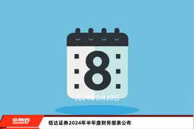 信达证券2024年半年度财务报表公布视频封面