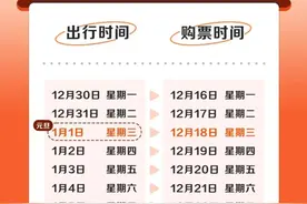 元旦前夜火车票今日开抢！图片