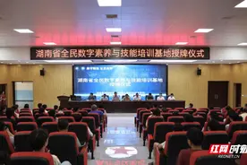 正式授牌！潇湘技师学院湖南九嶷职院举行“湖南省全民数字素养与技能培训基地”授牌仪式图片