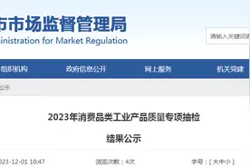 山东省济宁市市场监督管理局2023年消费品类工业产品质量专项抽检结果公示图片