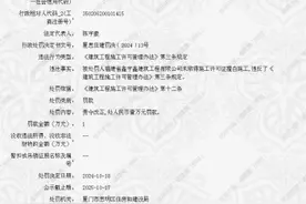 福建省鑫宇鑫建筑工程有限公司被罚10000元：未取得施工许可证擅自施工图片