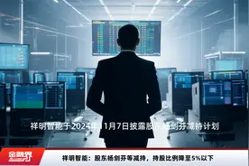 祥明智能：股东杨剑芬等减持，持股比例降至5%以下视频封面