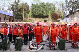 以“练”促防，路口镇开展森林防灭火应急演练图片