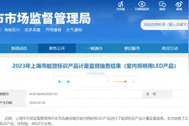 2023年上海市能效标识产品计量监督抽查结果（室内照明用LED产品）图片