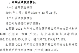 V观财报｜北方导航2024年净利润预降72.43%至77.11%图片