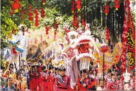 龙腾狮跃贺新春图片