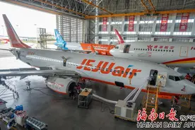 组图｜海南自贸港迎来首单韩国进境飞机维修业务图片