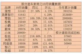 10月又有多家造车新势力销量破纪录，“创二代”集体迈过万辆大关图片