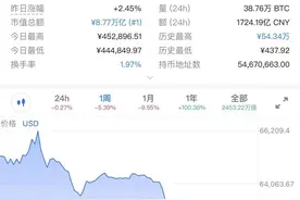比特币暴跌，虚拟货币再遇重挫图片
