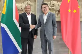 驻南非大使会见南非警察部部长姆许努图片
