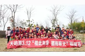 春日里，共劳作 育才小学天屿湖实验学校志愿植树图片