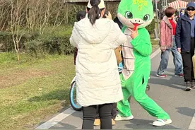 青龙湖公园有人偶“求合影”？拍完却是收费项目 园方：将加大巡查力度图片