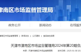 天津市津南区市场监督管理局2024年第20期食品安全监督抽检信息图片