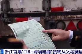 实现“门到门”运输 浙江首票“TIR+跨境电商”货物从义乌发运图片
