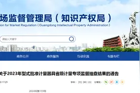 广东省市场监督管理局公布2023年型式批准计量器具省级计量专项监督抽查结果图片