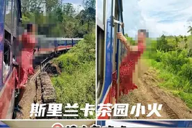 中国游客为拍“挂火车”意外坠落 实测：斯里南卡网红小火车运行时不关车门图片