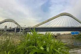 吴淞江工程（上海段）新川沙河段罗宁路桥主体贯通图片