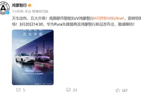 从手机到车轮的科技革命！华为官宣3.20科技双响炮图片