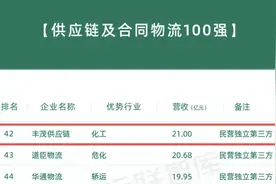 贵州丰茂供应链再登2024中国供应链及合同物流100强榜单图片