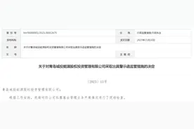 私募基金管理业务多项违规，青岛城投能源股权投资公司收警示函图片