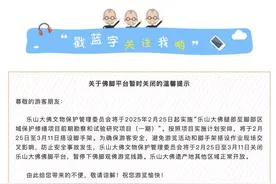 乐山大佛景区：2月25日至3月11日，佛脚平台暂时关闭图片
