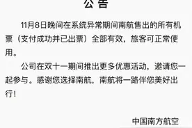 机票最低10元？南航：全部有效图片