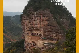 麦积山石窟：绝壁上的美丽佛国图片