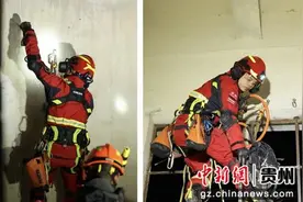 贵州地震救援演练：贵阳消防展开高位横向破拆救援图片