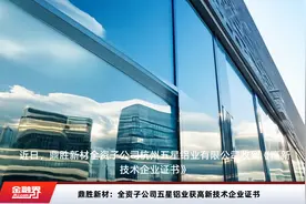 鼎胜新材：全资子公司五星铝业获高新技术企业证书视频封面