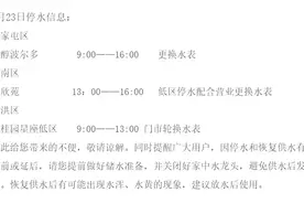 明天沈阳这些区域停水，用户注意提前蓄水图片
