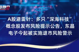 A股避雷针：多只“深海科技”概念股发布风险提示公告，东晶电子今起被实施退市风险警示视频封面