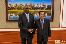 洪森告诉美防长，“柬埔寨不希望被推入大国地缘政治博弈泥潭”图片