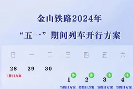 “五一”期间金山铁路列车开行方案公布图片