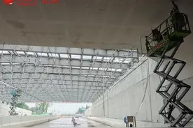 北京“地下东六环”明挖段主体结构完工图片